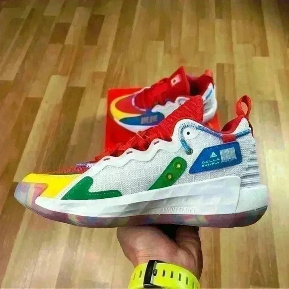 💰HUGE CLEARANCE SALE 💰 Adidas Dame 7 EXTPLY J LEGO Unisex Kids Basketball - Picture 13 of 13